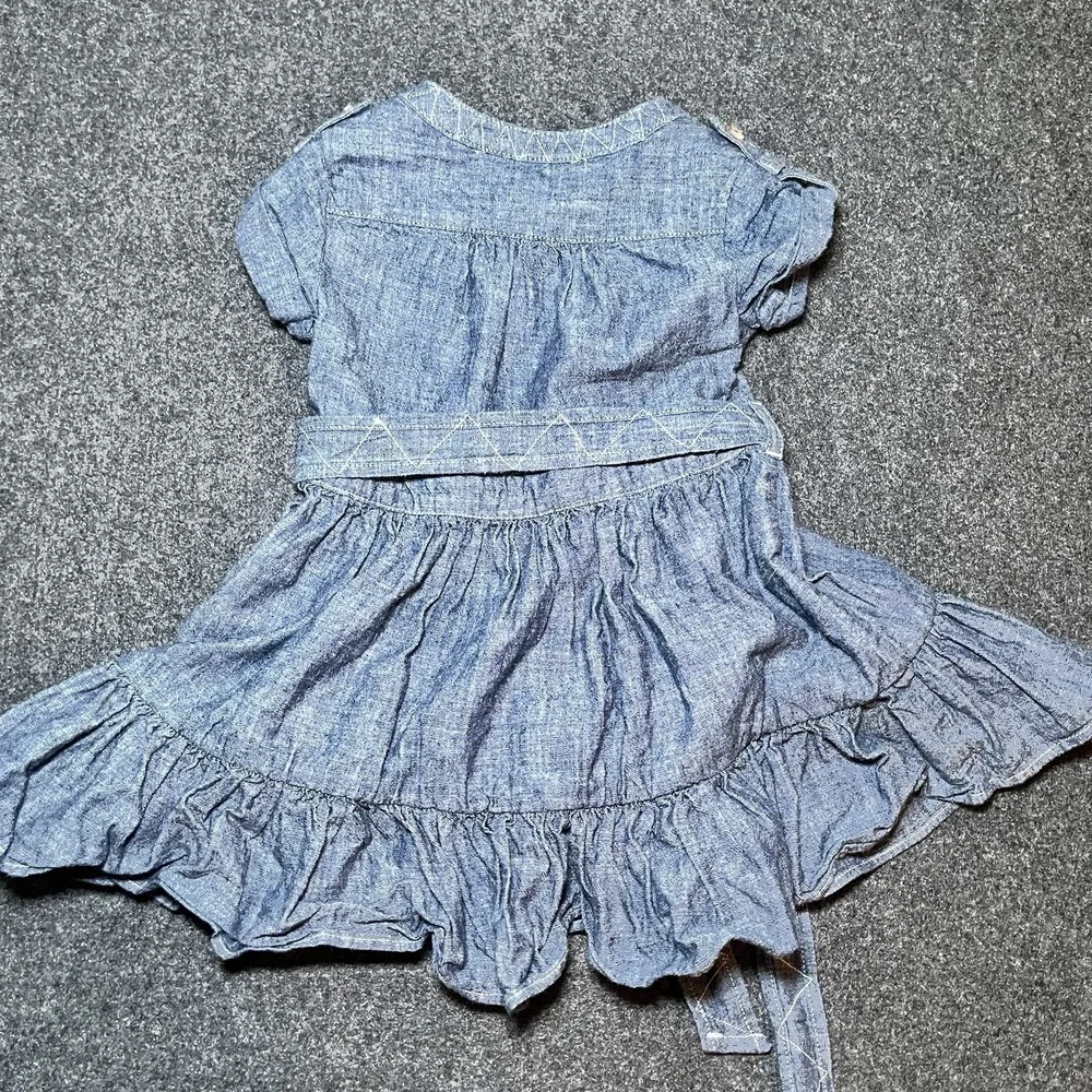 Ralph Lauren Short Sleeve Denim Dress with Diaper‎ Cover Girls 9 months